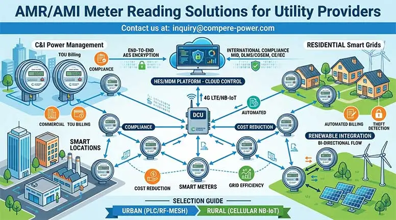 AMR/AMI Meter Reading Solutions for Utility Providers