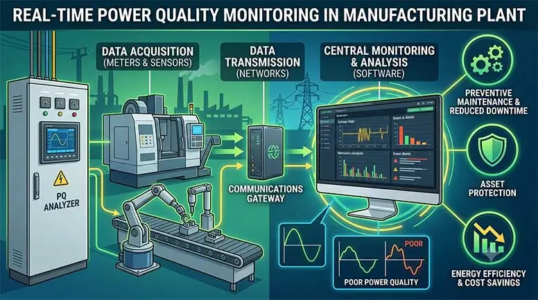 Real-time Power Quality Monitoring in Manufacturing Plants